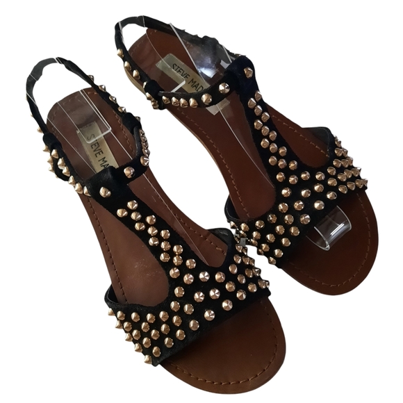 Steve Madden Shoes - Steve Madden Studded Slingback Flat Sandals Size 8